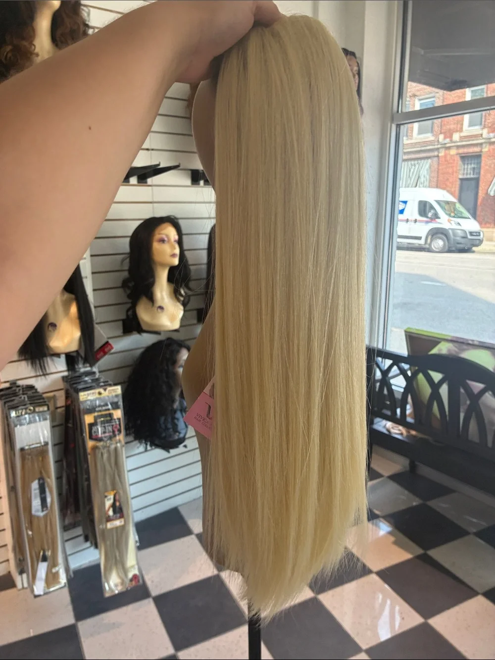 Blonde Straight Women's Hairpiece - Sleek Long ponytail cheer, dance, and casual